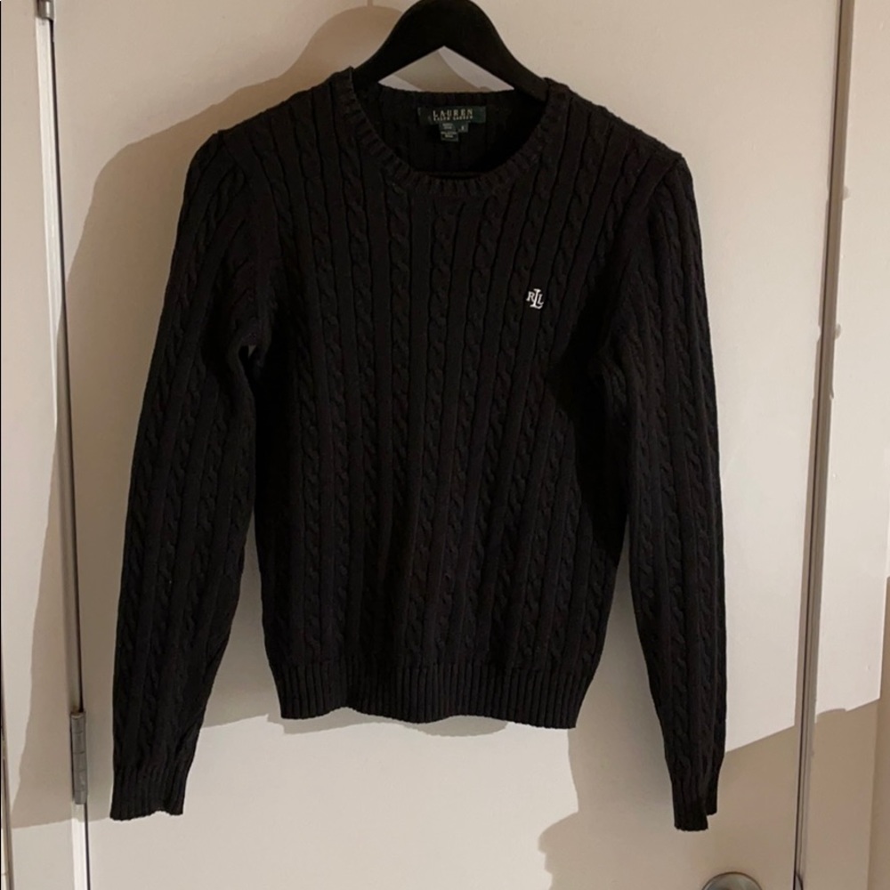 Ralph Lauren Cable Knit Monogram Sweater